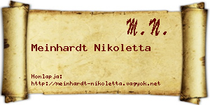 Meinhardt Nikoletta névjegykártya